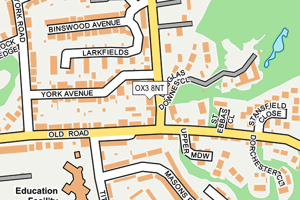 OX3 8NT map - OS OpenMap – Local (Ordnance Survey)