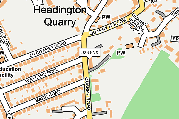 OX3 8NX map - OS OpenMap – Local (Ordnance Survey)