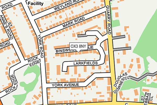 OX3 8NY map - OS OpenMap – Local (Ordnance Survey)