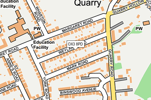 OX3 8PD map - OS OpenMap – Local (Ordnance Survey)