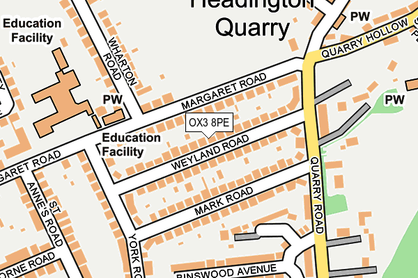 OX3 8PE map - OS OpenMap – Local (Ordnance Survey)