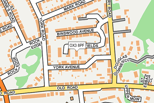 OX3 8PF map - OS OpenMap – Local (Ordnance Survey)