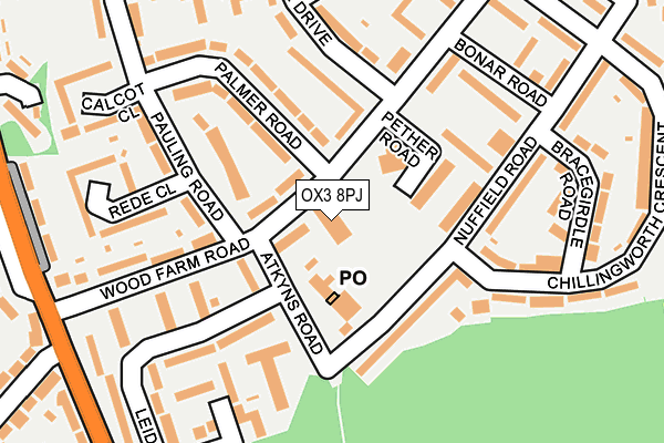 OX3 8PJ map - OS OpenMap – Local (Ordnance Survey)