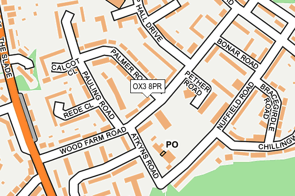 OX3 8PR map - OS OpenMap – Local (Ordnance Survey)