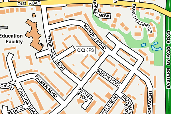 OX3 8PS map - OS OpenMap – Local (Ordnance Survey)