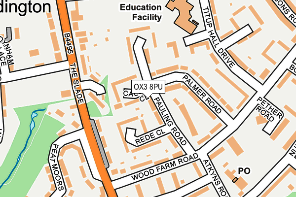 OX3 8PU map - OS OpenMap – Local (Ordnance Survey)