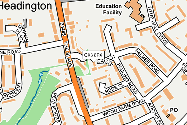 OX3 8PX map - OS OpenMap – Local (Ordnance Survey)