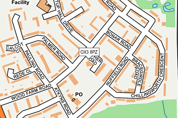 OX3 8PZ map - OS OpenMap – Local (Ordnance Survey)