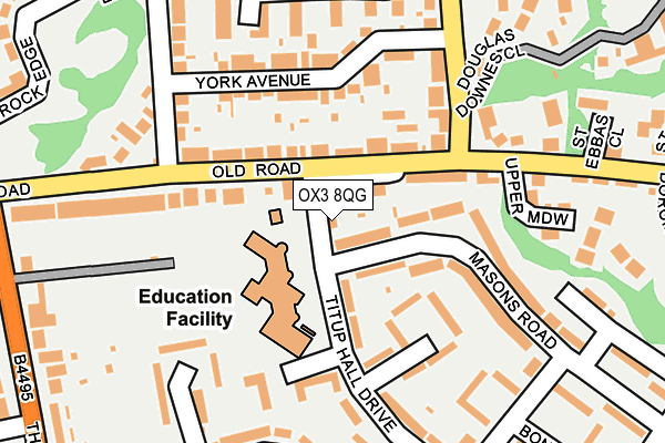 OX3 8QG map - OS OpenMap – Local (Ordnance Survey)