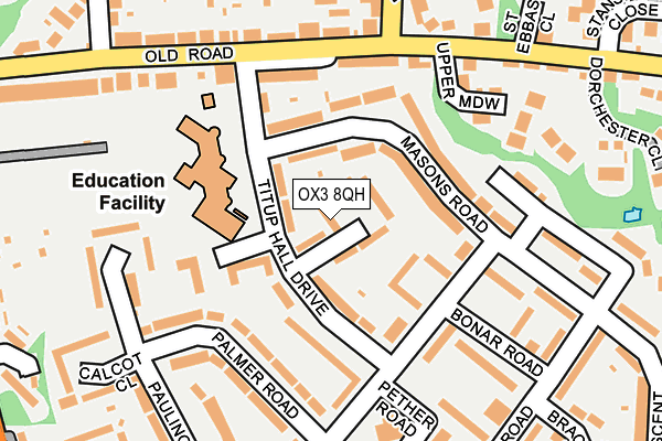 OX3 8QH map - OS OpenMap – Local (Ordnance Survey)