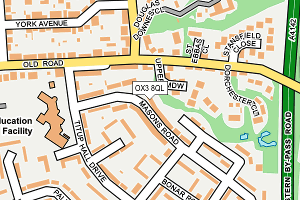 OX3 8QL map - OS OpenMap – Local (Ordnance Survey)