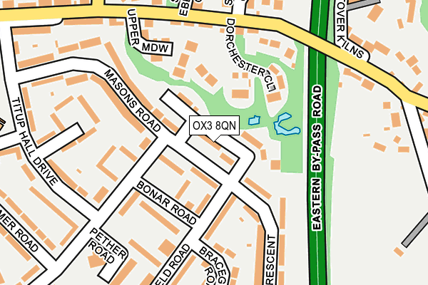 OX3 8QN map - OS OpenMap – Local (Ordnance Survey)