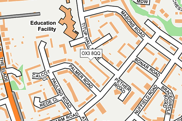 OX3 8QQ map - OS OpenMap – Local (Ordnance Survey)