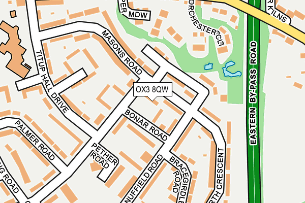 OX3 8QW map - OS OpenMap – Local (Ordnance Survey)