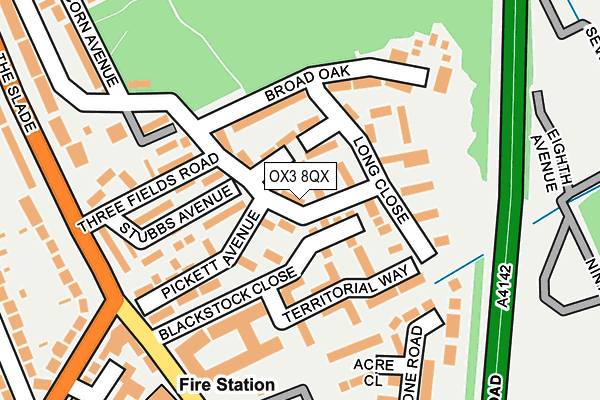 OX3 8QX map - OS OpenMap – Local (Ordnance Survey)