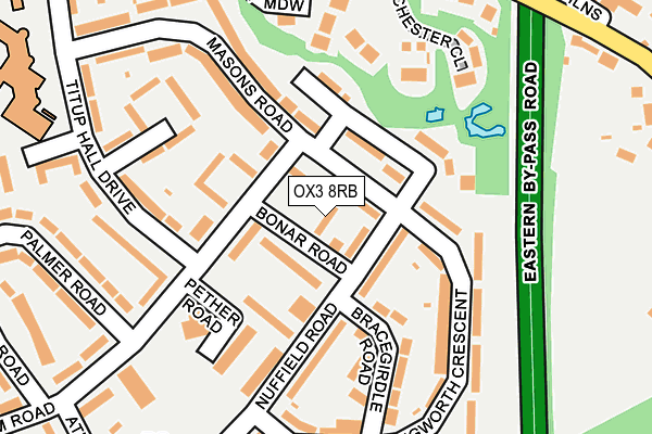 OX3 8RB map - OS OpenMap – Local (Ordnance Survey)