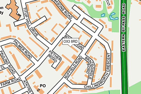 OX3 8RD map - OS OpenMap – Local (Ordnance Survey)