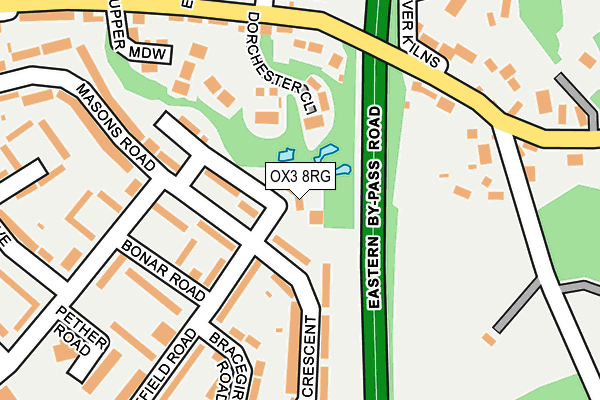 OX3 8RG map - OS OpenMap – Local (Ordnance Survey)