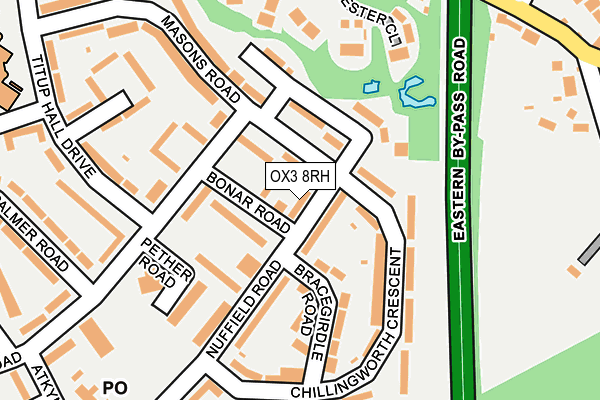 OX3 8RH map - OS OpenMap – Local (Ordnance Survey)