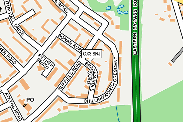 OX3 8RJ map - OS OpenMap – Local (Ordnance Survey)