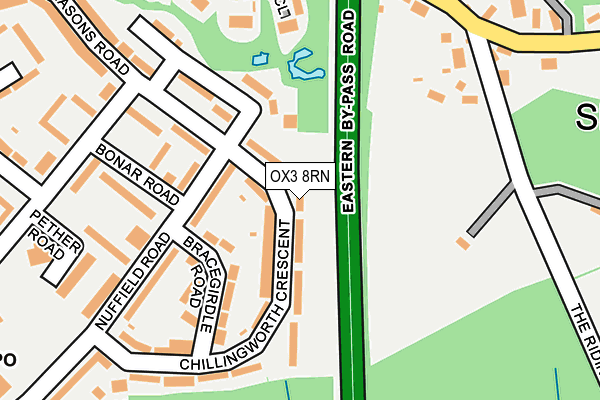 OX3 8RN map - OS OpenMap – Local (Ordnance Survey)