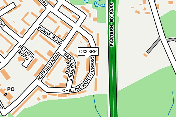 OX3 8RP map - OS OpenMap – Local (Ordnance Survey)