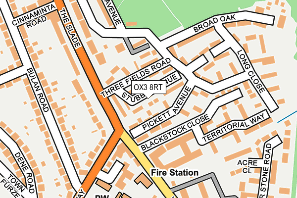 OX3 8RT map - OS OpenMap – Local (Ordnance Survey)