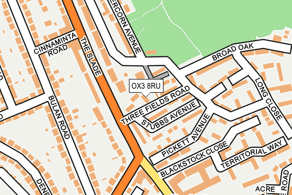 OX3 8RU map - OS OpenMap – Local (Ordnance Survey)