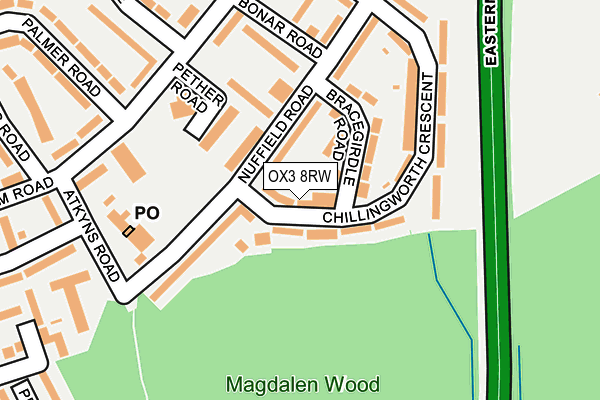 OX3 8RW map - OS OpenMap – Local (Ordnance Survey)