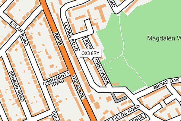 OX3 8RY map - OS OpenMap – Local (Ordnance Survey)