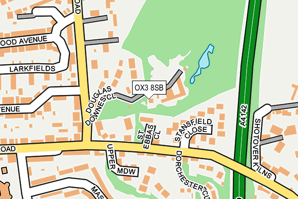 OX3 8SB map - OS OpenMap – Local (Ordnance Survey)