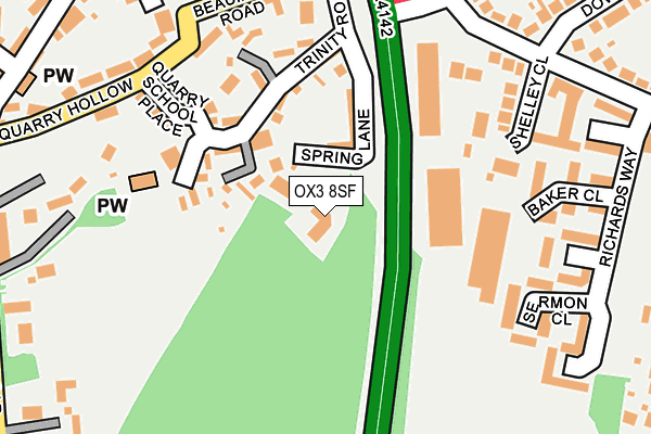 OX3 8SF map - OS OpenMap – Local (Ordnance Survey)