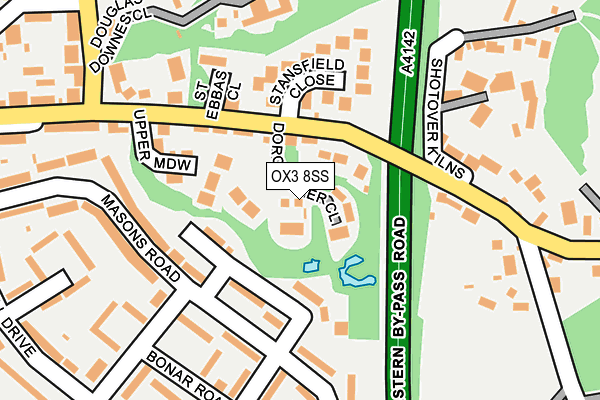 OX3 8SS map - OS OpenMap – Local (Ordnance Survey)