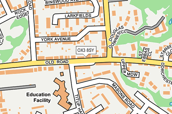 OX3 8SY map - OS OpenMap – Local (Ordnance Survey)