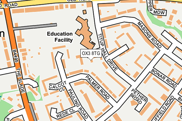 OX3 8TG map - OS OpenMap – Local (Ordnance Survey)