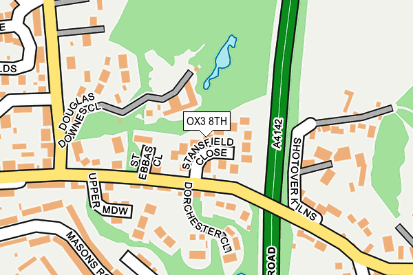 OX3 8TH map - OS OpenMap – Local (Ordnance Survey)