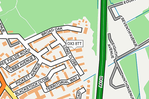 OX3 8TT map - OS OpenMap – Local (Ordnance Survey)