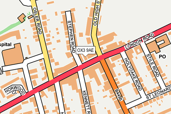 OX3 9AE map - OS OpenMap – Local (Ordnance Survey)