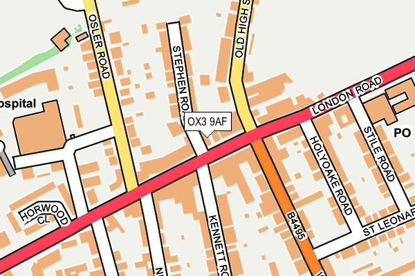 OX3 9AF map - OS OpenMap – Local (Ordnance Survey)