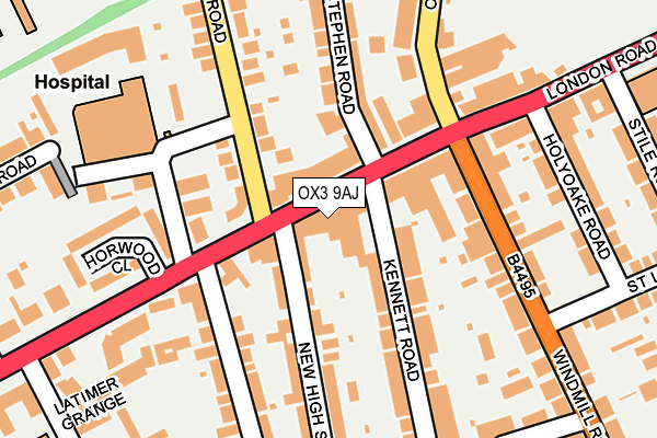 OX3 9AJ map - OS OpenMap – Local (Ordnance Survey)