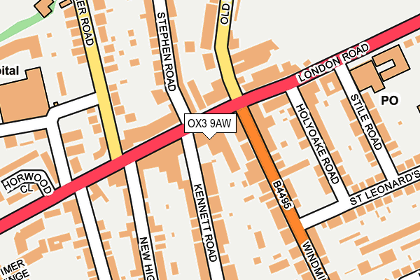 OX3 9AW map - OS OpenMap – Local (Ordnance Survey)