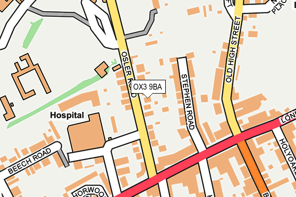 OX3 9BA map - OS OpenMap – Local (Ordnance Survey)