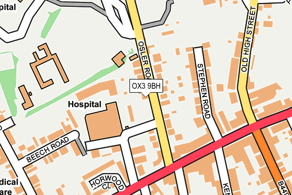 OX3 9BH map - OS OpenMap – Local (Ordnance Survey)