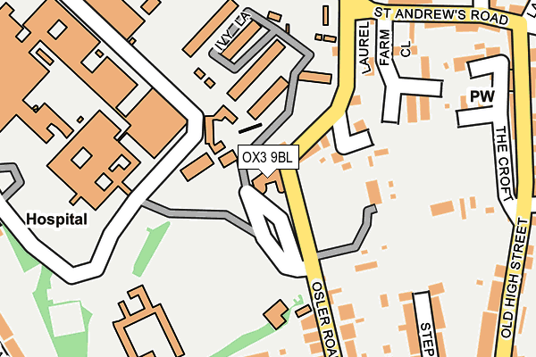 OX3 9BL map - OS OpenMap – Local (Ordnance Survey)