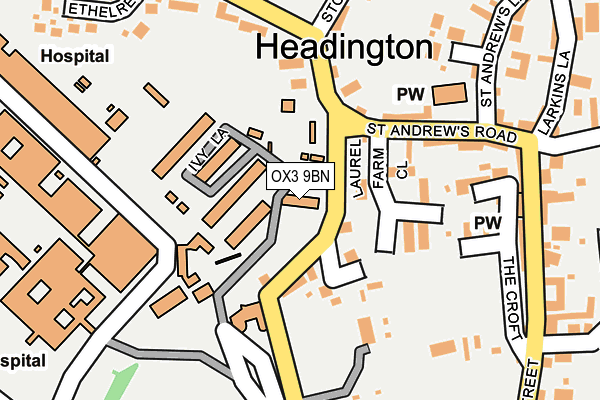 OX3 9BN map - OS OpenMap – Local (Ordnance Survey)