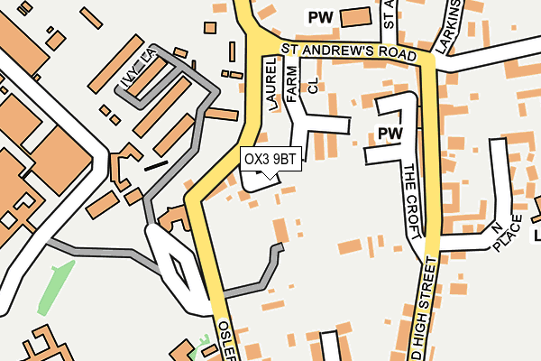 OX3 9BT map - OS OpenMap – Local (Ordnance Survey)
