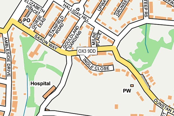 OX3 9DD map - OS OpenMap – Local (Ordnance Survey)