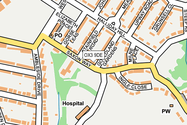 OX3 9DE map - OS OpenMap – Local (Ordnance Survey)