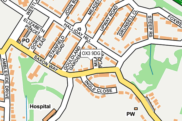 OX3 9DG map - OS OpenMap – Local (Ordnance Survey)