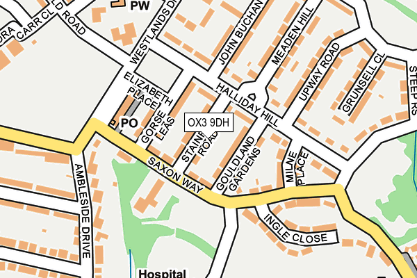 OX3 9DH map - OS OpenMap – Local (Ordnance Survey)
